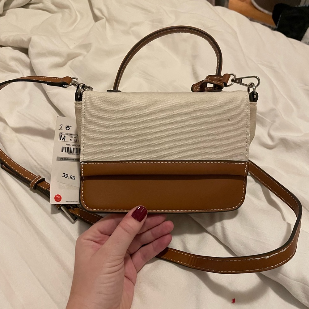 Zara Brown and Cream Bag